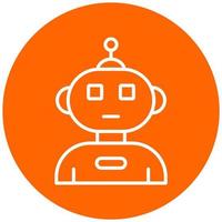 Humanoid Robot Vector Icon Style