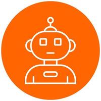 humanoide robot vector icono estilo