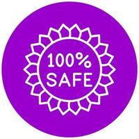 100 Safe Icon Style vector