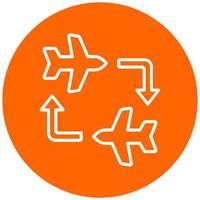Connecting Flight Vector Icon Style