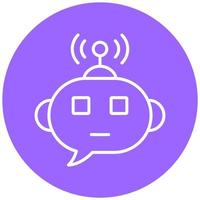 Smart Chat Bot Vector Icon Style