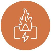 Fire Energy Vector Icon Style