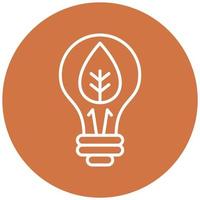 Eco Bulb Vector Icon Style