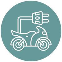 Electric Bike Vector Icon Style
