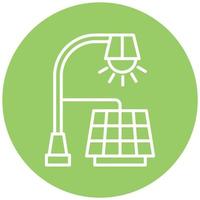 Eco Street Light Vector Icon Style