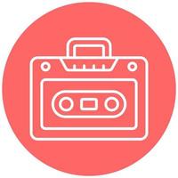 Cassette Player Icon Style vector