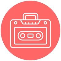 Cassette Player Icon Style vector