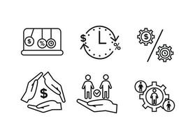 Finance icons. Financial services icons set. vector