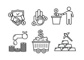 Finance icons. Financial services icons set. vector