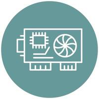 Graphics Card Vector Icon Style