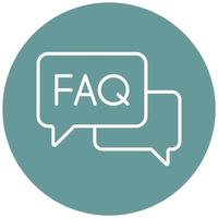 Faq Icon Style vector
