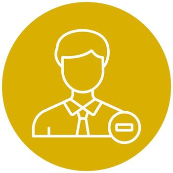 Eliminar usuario icono estilo vector