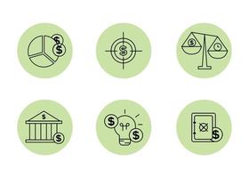 Vector illustration set of finance icons