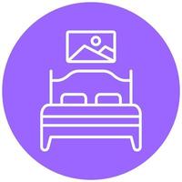 dormitorio icono estilo vector