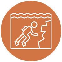 Wall Diving Icon Style vector