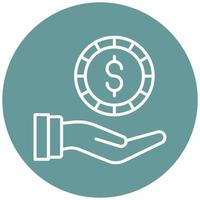 Receive Money Icon Style vector