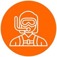 Diver Female Icon Style vector