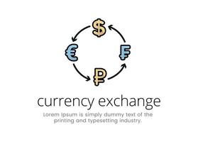 Finanzas ilustración en color. vector