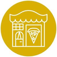 Pizza tienda icono estilo vector
