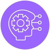 Critical Thinking Icon Style vector