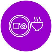 estilo de icono de desayuno vector