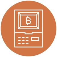 Cryptocurrency ATM Icon Style vector