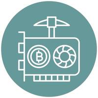 GPU Mining Icon Style vector