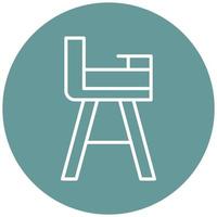 High Chair Icon Style vector