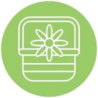 Flower Basket Icon Style vector