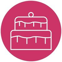 Two Layered Cake Icon Style vector