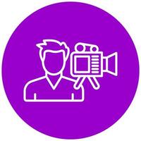 Camera Operator Female Icon Style vector