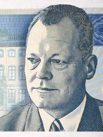 Willy Brandt a portrait from German money photo