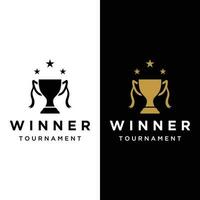 Creative and unique trophy Logo design. Trophy logo for sports tournament championship. vector