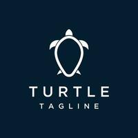 Turtle animal logo design with a simple and elegant concept. vector