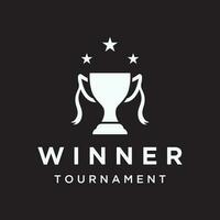 Creative and unique trophy Logo design. Trophy logo for sports tournament championship. vector