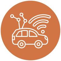 Autonomous Vehicle Vector Icon Style