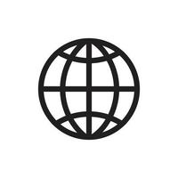 Globe Icon Vector flat design style