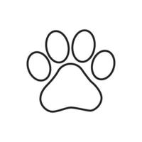 Black animal paw print vector