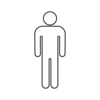 Man line icon vector