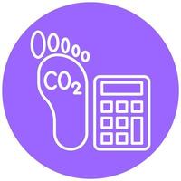 Carbon Footprint Calcul Vector Icon Style