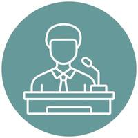 Assistant Minority Leade Vector Icon Style