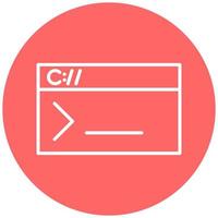 Console Command Line Vector Icon Style