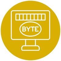 byte vector icono estilo