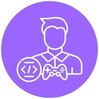 Game Developer Male Vector Icon Style