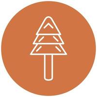 Evergreen Tree Vector Icon Style