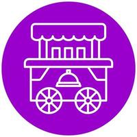 Food Cart Vector Icon Style