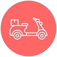 Delivery Bike Vector Icon Style