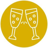 Champagne Glass Vector Icon Style