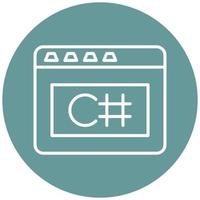 C Sharp Vector Icon Style