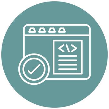Code Correction Vector Icon Style